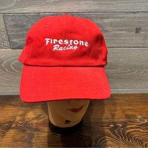 Firestone Racing Logo Adult Adjustable Snapback‎ Trucker Red Hat Cap Head Shots